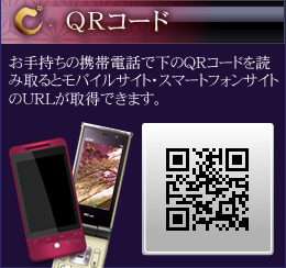 お手持ちの携帯電話からQRコードを読み取ってご確認ください。